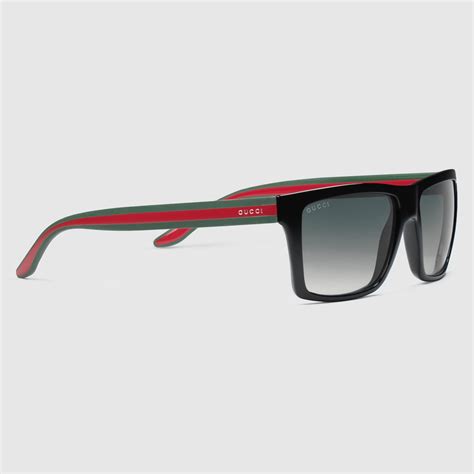 gucci occhiali sole red e black|porta occhiali Gucci uomo.